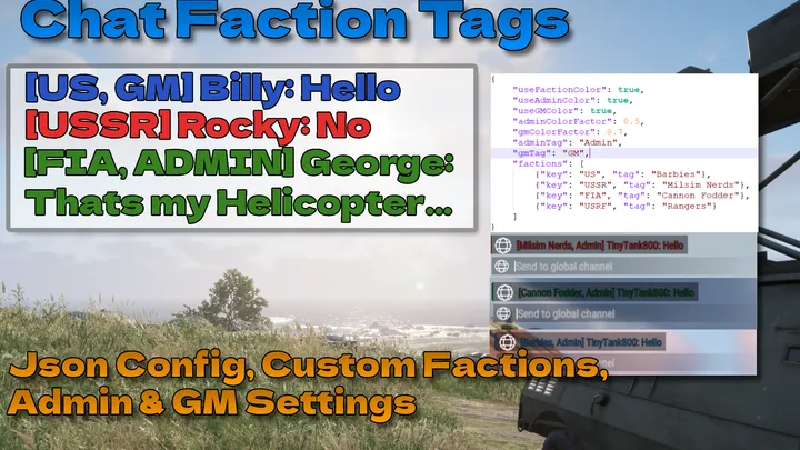 Chat Faction Tags — preview
